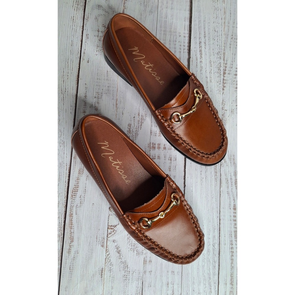 Matisse Danny Brown Leather bit Loafers Shoes Womens 6M